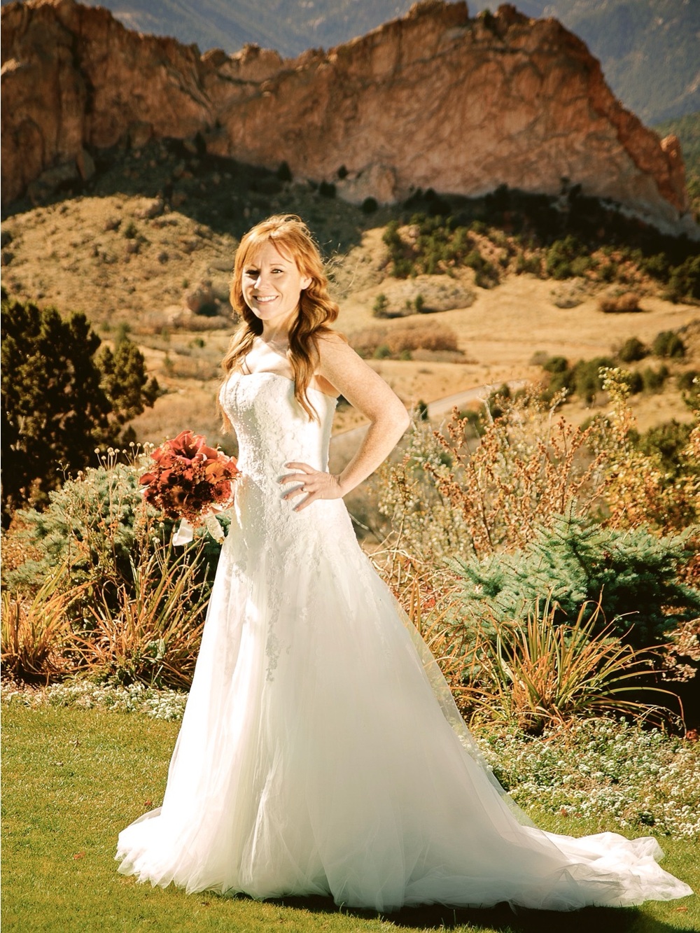 Strapless Lace Wedding Gown